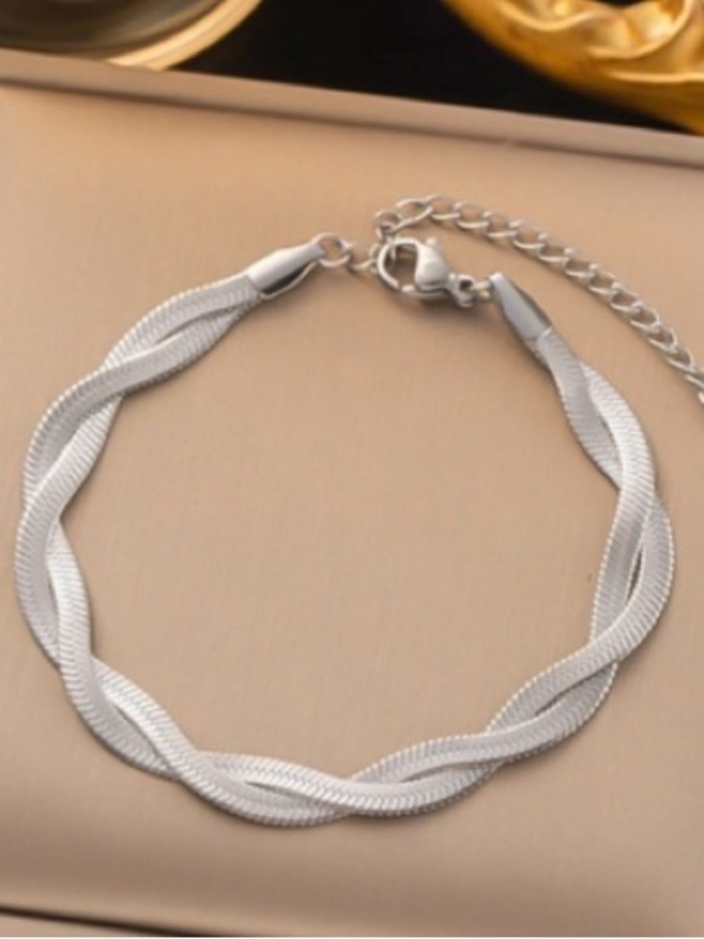 Stainless Steel Braided Link Women's Bracelet